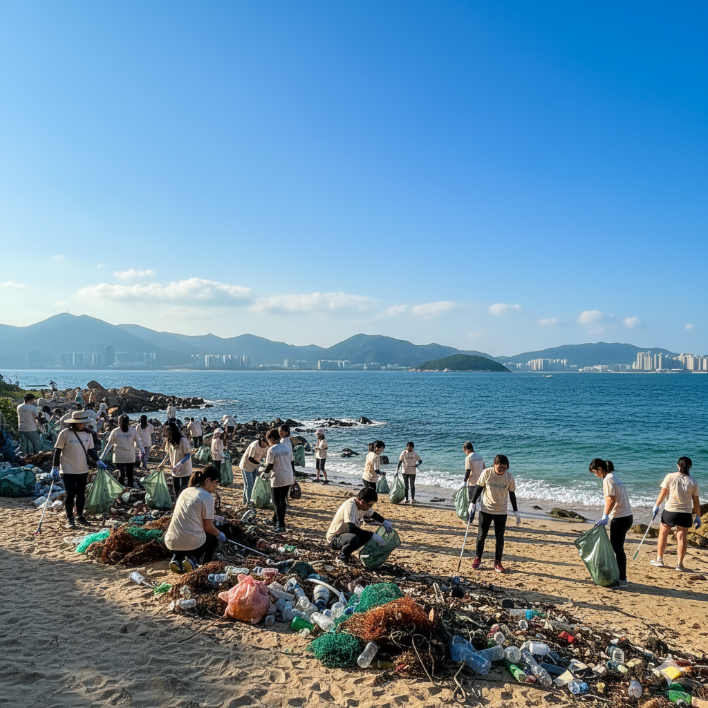 Menjaga Kebersihan Lingkungan Pesisir Discovery Bay